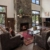 Custer State Park Resort cabin features a cozy living room with a fireplace